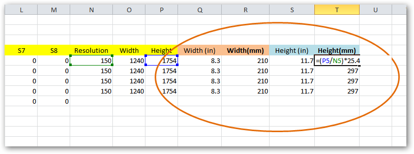 APFill using Excel templates to know PDF page dimension height mm